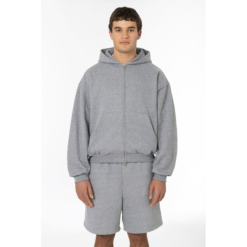 TRF10 – 12 oz. Tri-Blend Gabardine Fleece Waist Length Pull Zip Hoodie