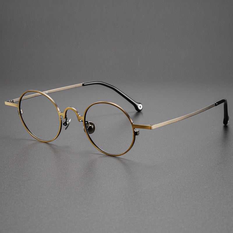 Briar Titanium Vintage Round Eyeglasses Frames