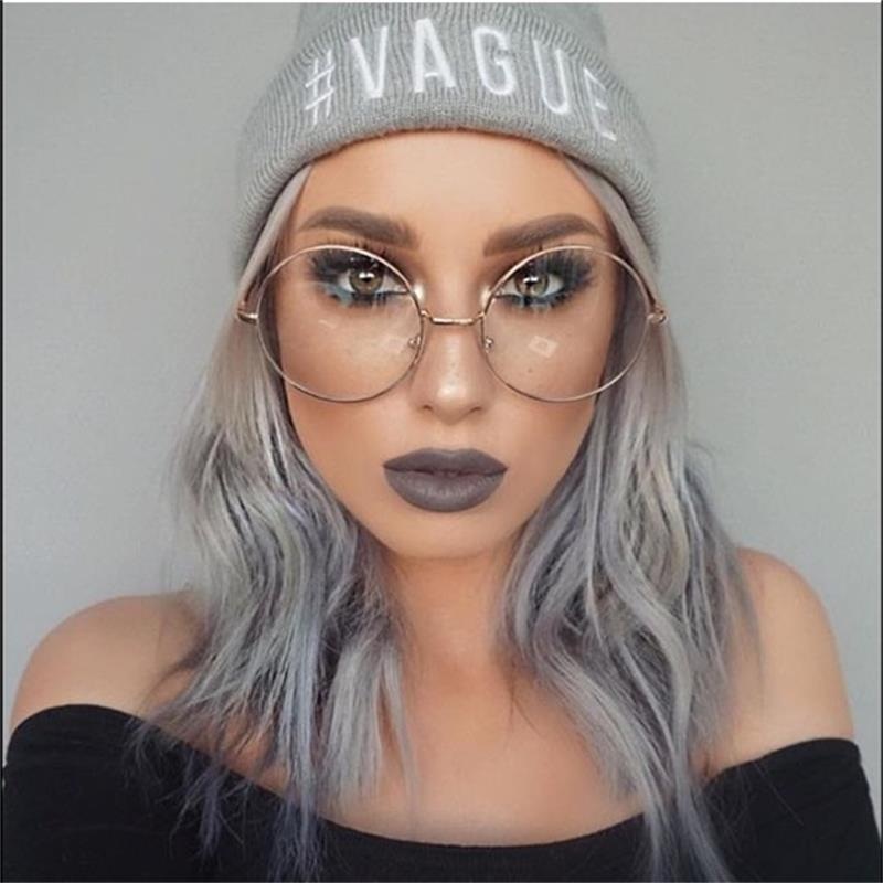 Kitty Big Round Metal Glasses Frame