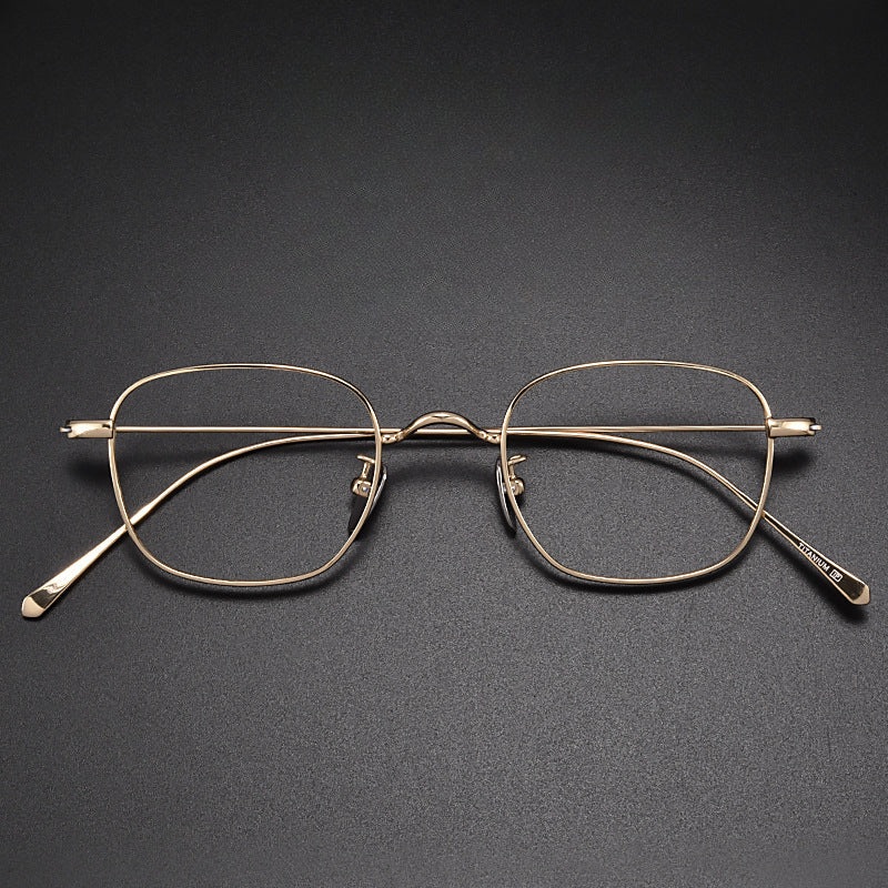 Carmel Retro Titanium Square Glasses Frame
