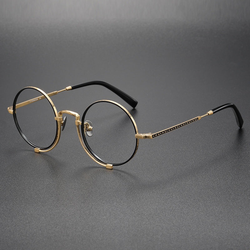 Kadir Titanium Vintage Round Eyeglasses Frames
