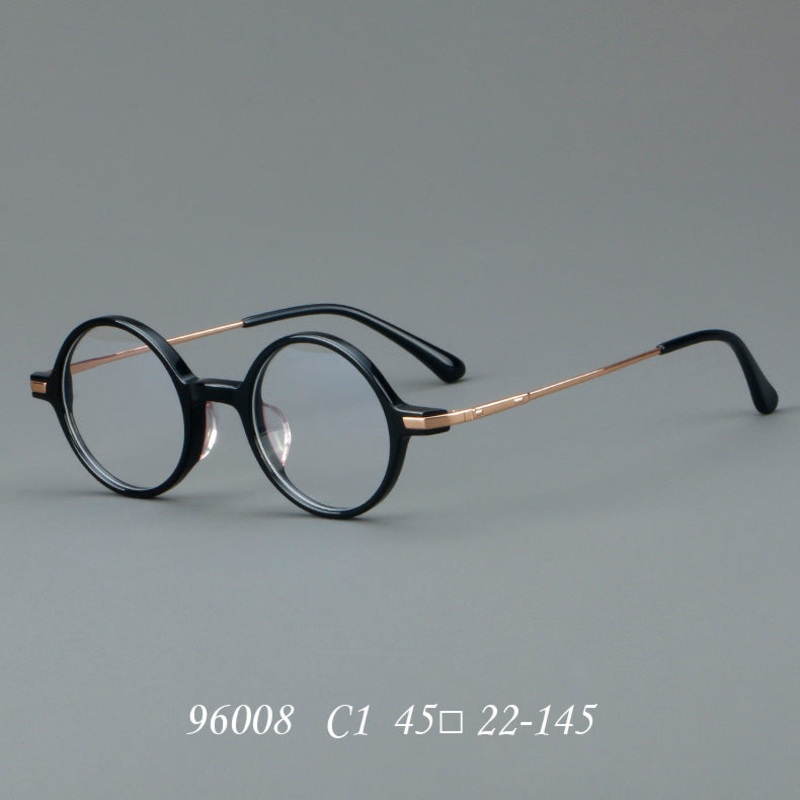 Wiik Retro Round Plate Glasses Frame