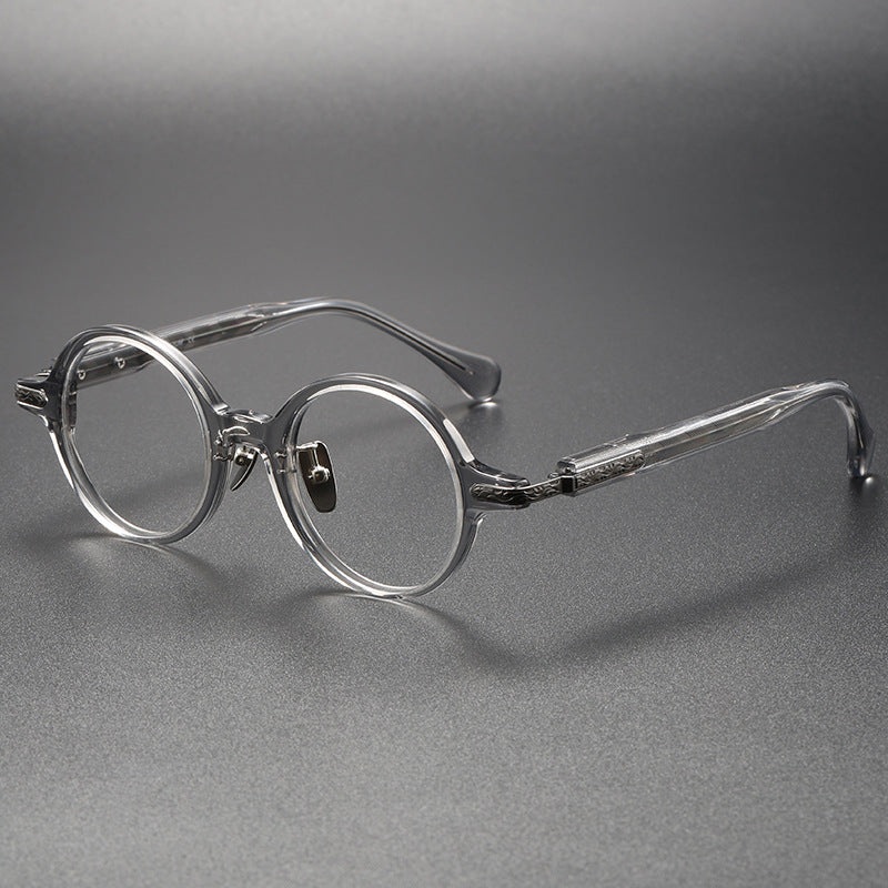 Willey Titanium Vintage Round Eyeglasses Frame
