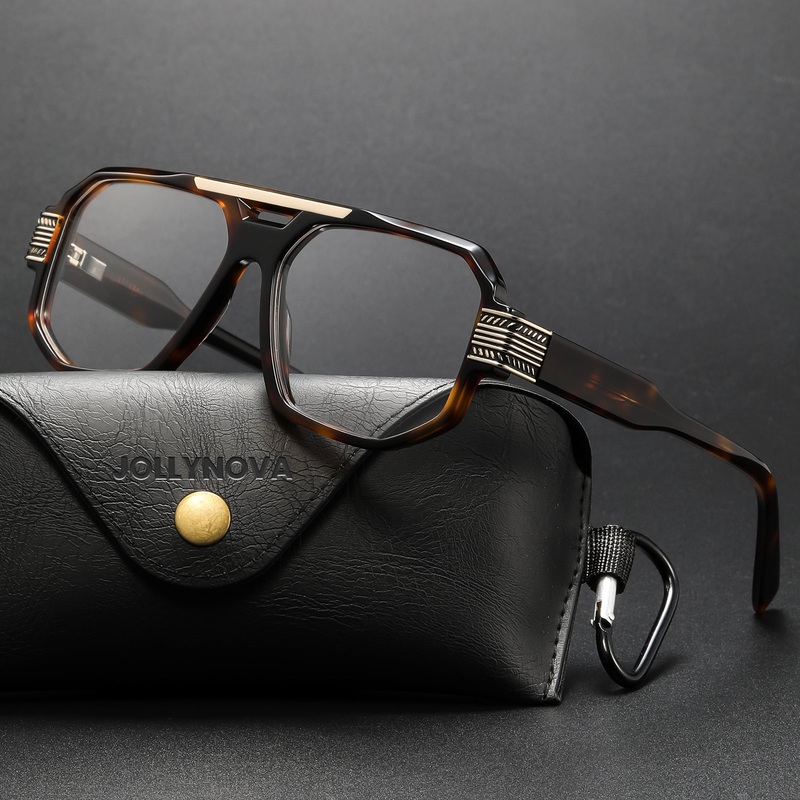 Raef Acetate Aviator Square Glasses Frames