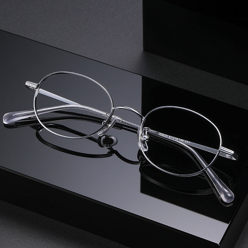 Rathai Titanium Vintage Round Eyeglasses Frame