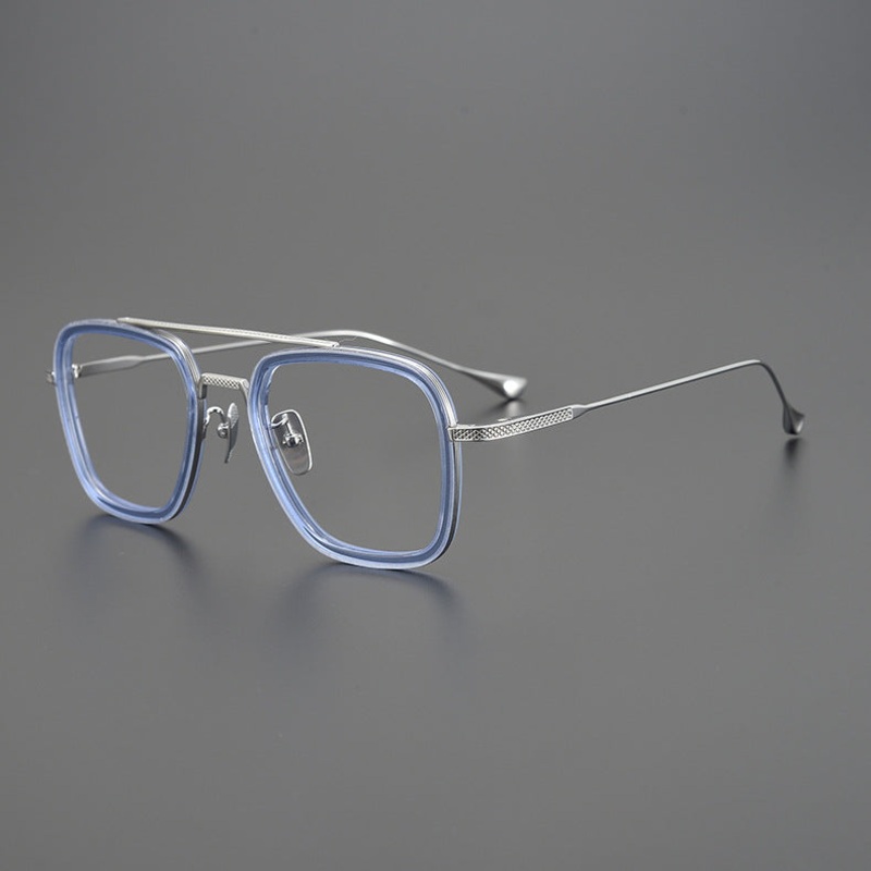 Wall Titanium Aviator Square Glasses Frame