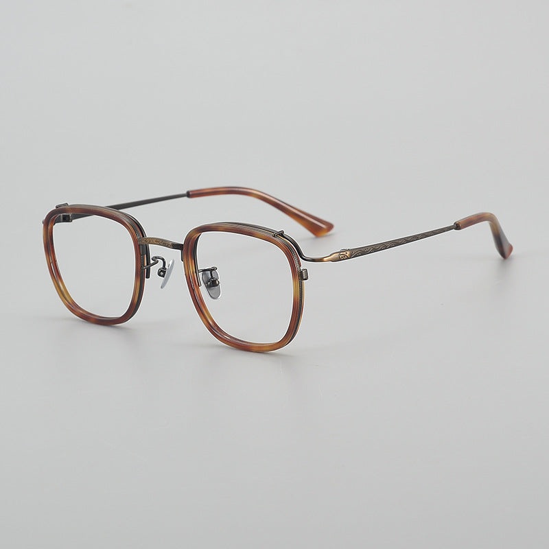 Brisby Retro Titanium Square Glasses Frame