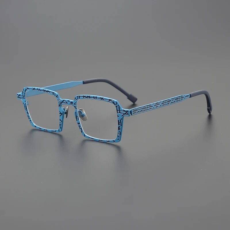 Delron Square Titanium Glasses Frame
