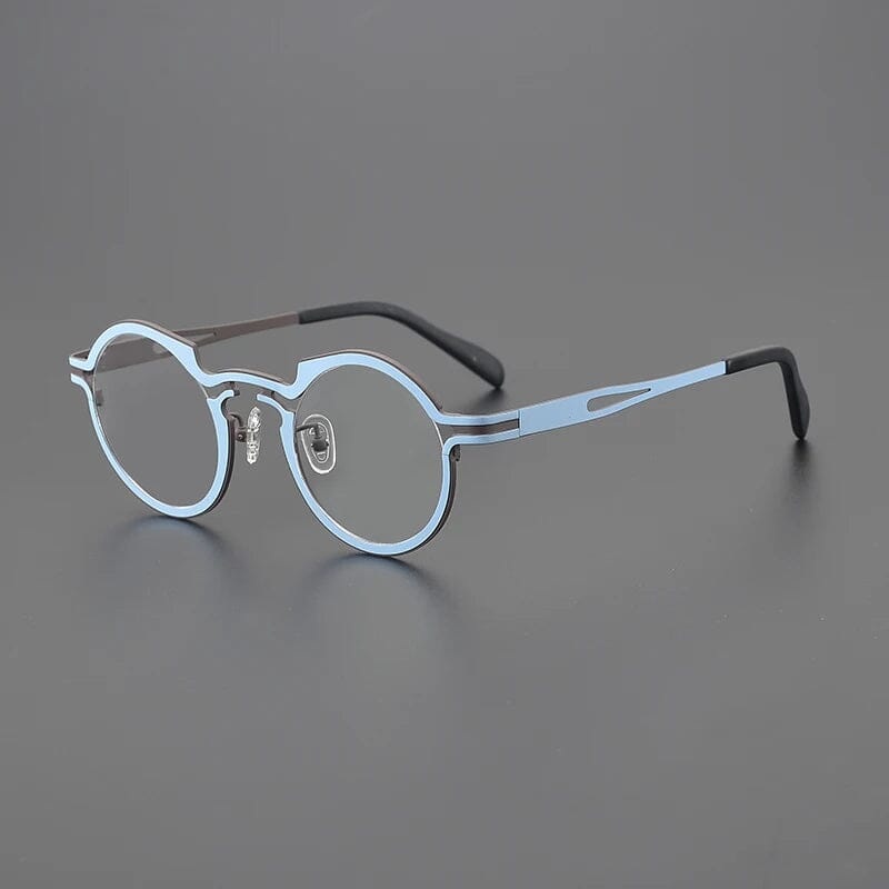 Page Titanium Irregular Round Glasses Frame