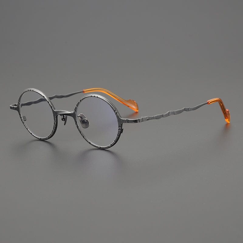 Hana Retro Round Titanium Eyeglasses Frame