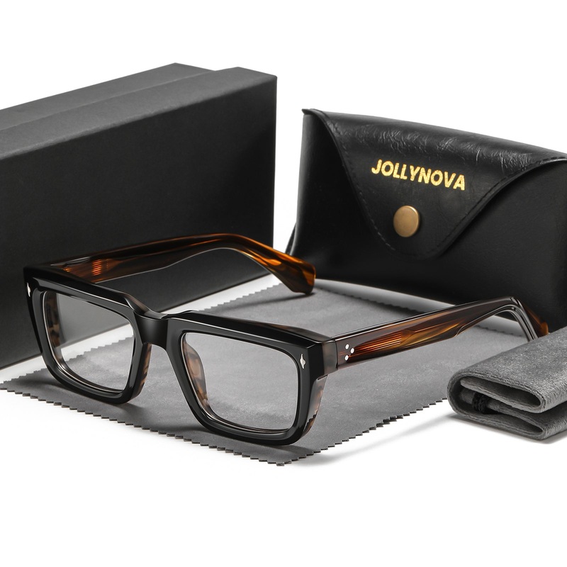 Majeed Retro Rectangle Acetate Glasses Frame
