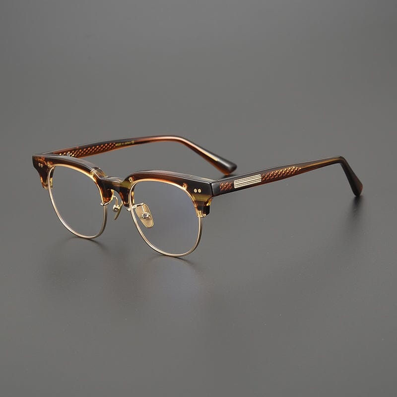 Mandek Browline Acetate Glasses Frame