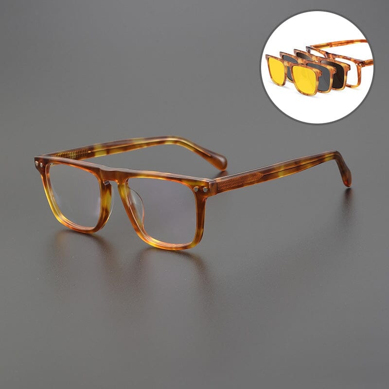 Rad Acetate Glasses Frame With 3 Magnetic Sunglasses Clips