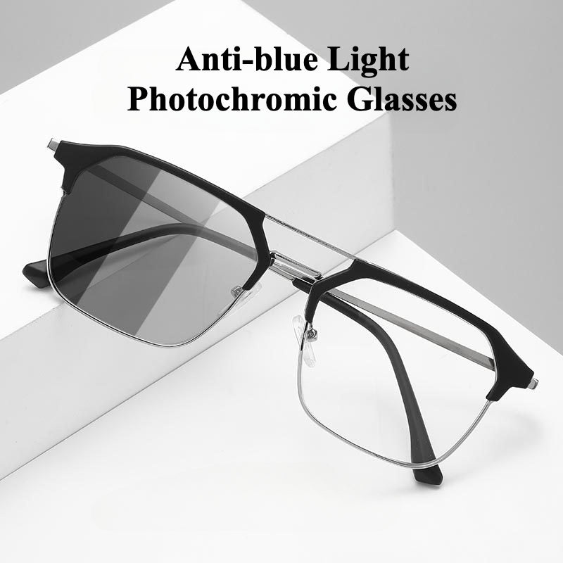 Fashion Anti-blue light Smart Photochromic Myopia Presbyopia Reading Glasses