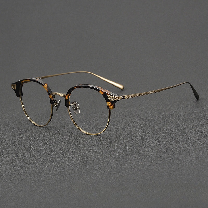 Mabry Vintage Titanium Round Glasses Frame