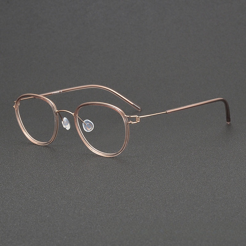 Mamie Vintage Titanium Oval Glasses Frame