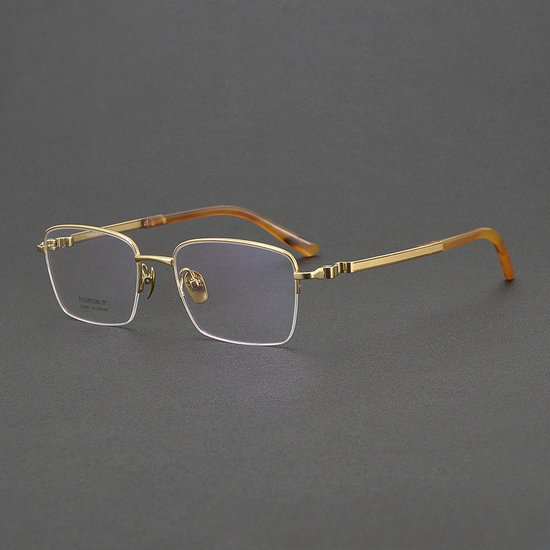 Natural Horn SeriesDeryle Vintage Titanium Rectangle Glasses Frame