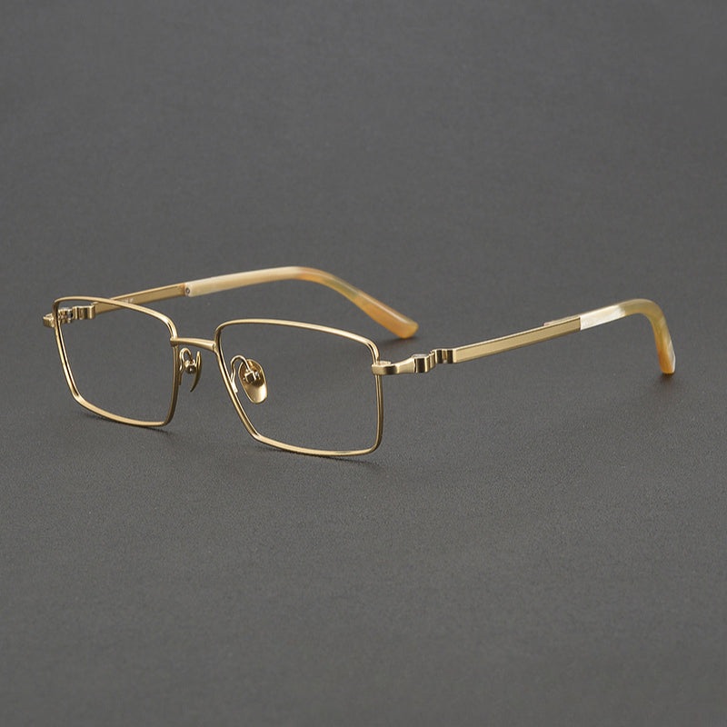 Natural Horn SeriesFessler Vintage Titanium Rectangle Glasses Frame