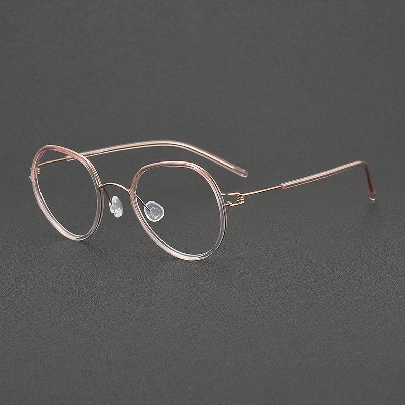 Pinde Vintage Titanium Oval Glasses Frame