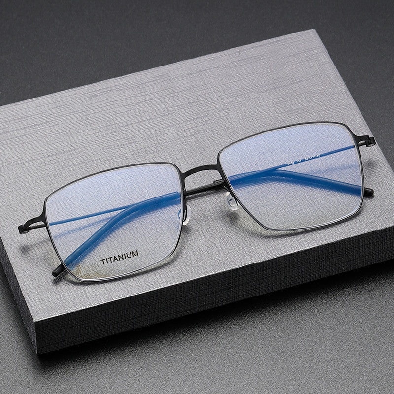 Theo Retro Titanium Square Glasses Frame