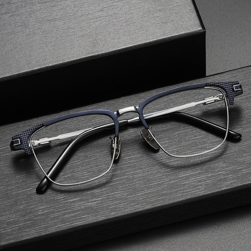Titanium Vintage Square Eyeglasses Frames S-02T