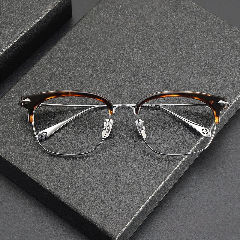 Yohn Vintage Titanium Square Glasses Frame