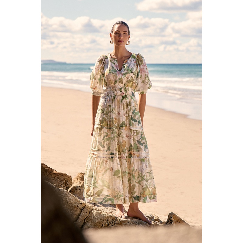 Eliana Adelaide Print Three-Quarter Sleeve Dress