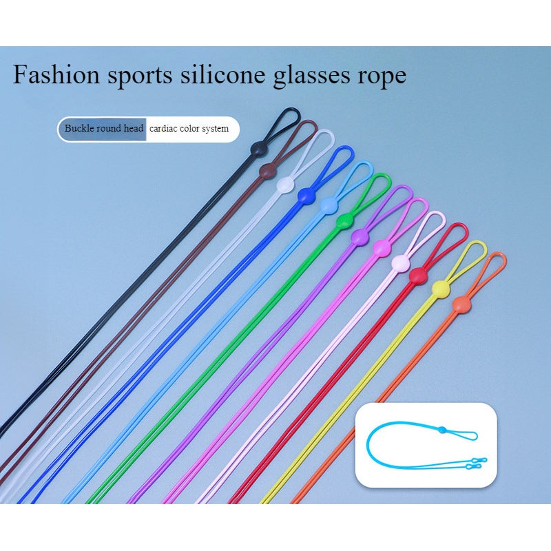 Glasses rope 8-character long silicone sports anti-fall glasses chain