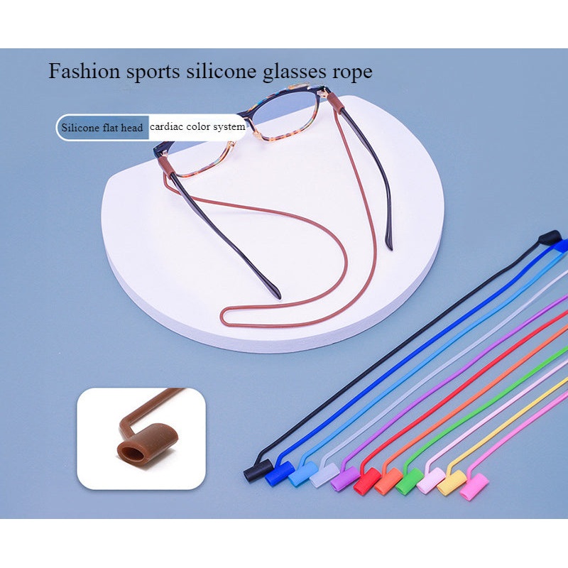 Glasses rope Silicone strap Non-slip Adjustable soft rope Glasses accessories