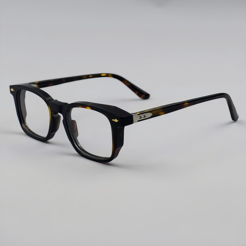 Hyun Retro Square Acetate Glasses Frame