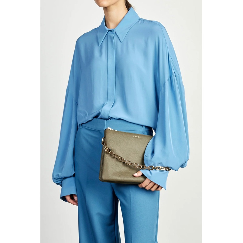 Matilda Rosemary Crossbody Bag with Chunky Chain