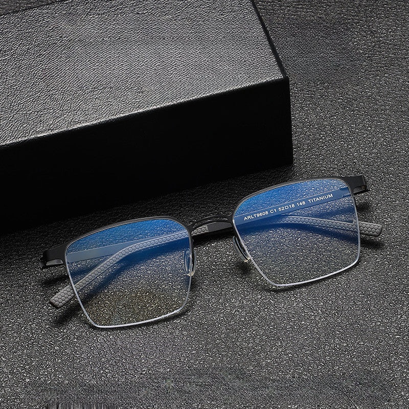Sevan Half-frame Square Titanium Glasses Frame