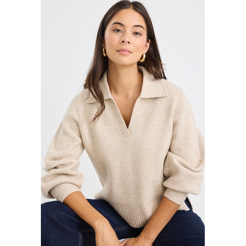 Truth Oat Collar Chunky Knit Jumper
