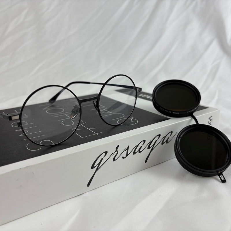 Umar Retro Round Magnetic ND Dimming Sunglasses