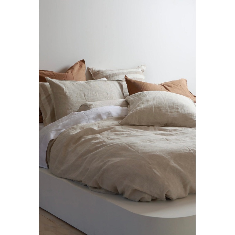 100% French Flax Linen Duvet Cover Set – Natural Oat – King