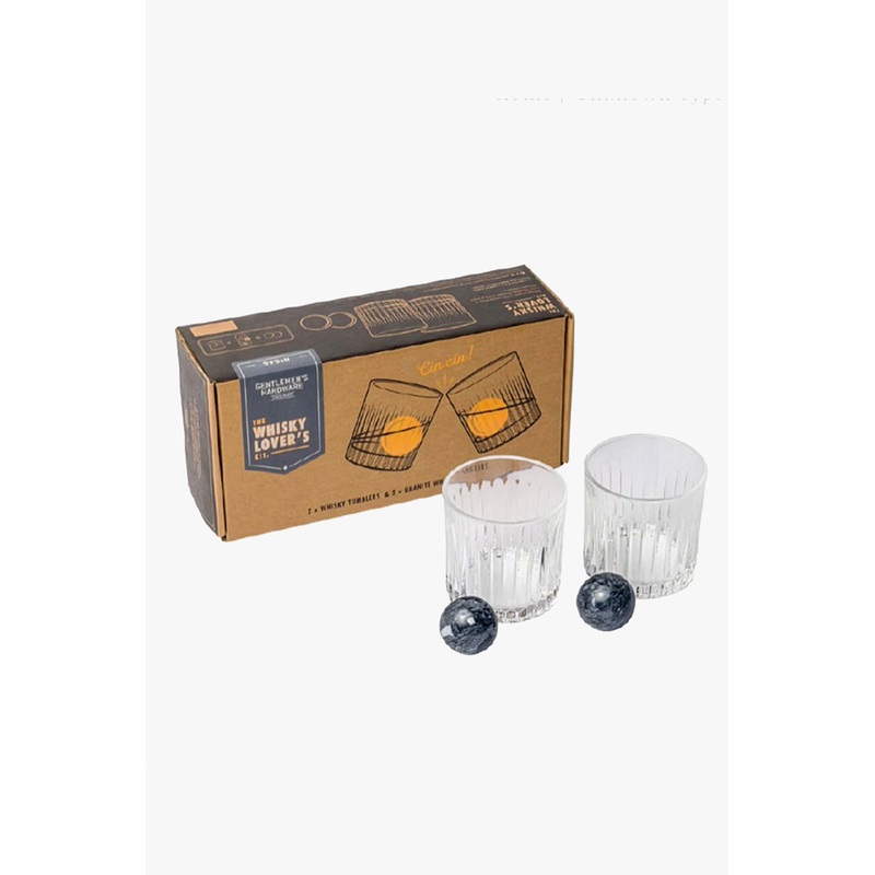 Cocktail Tumbler + Whisky Stone Set