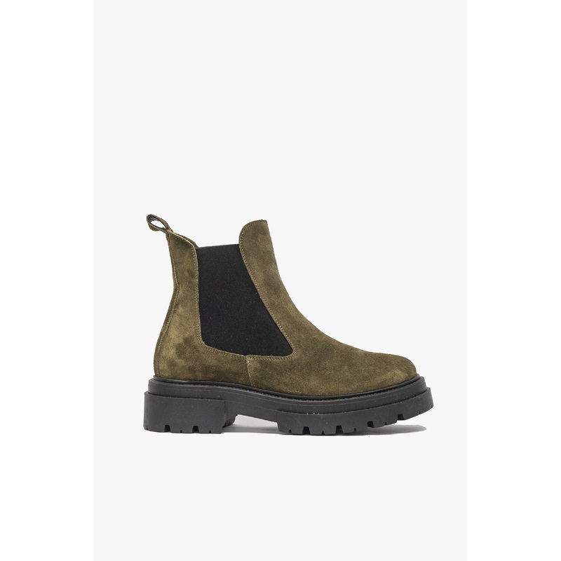 Compass Green Suede Chelsea Low Boot