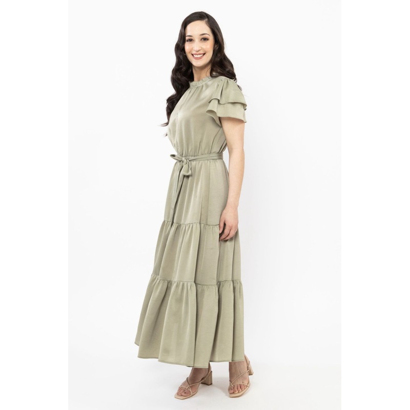 Cruise Sage SS Tiered Maxi Dress