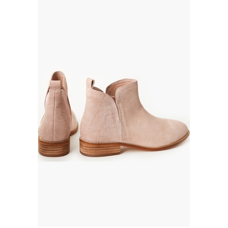 Douglas Blush Snake Suede Ankle Boot