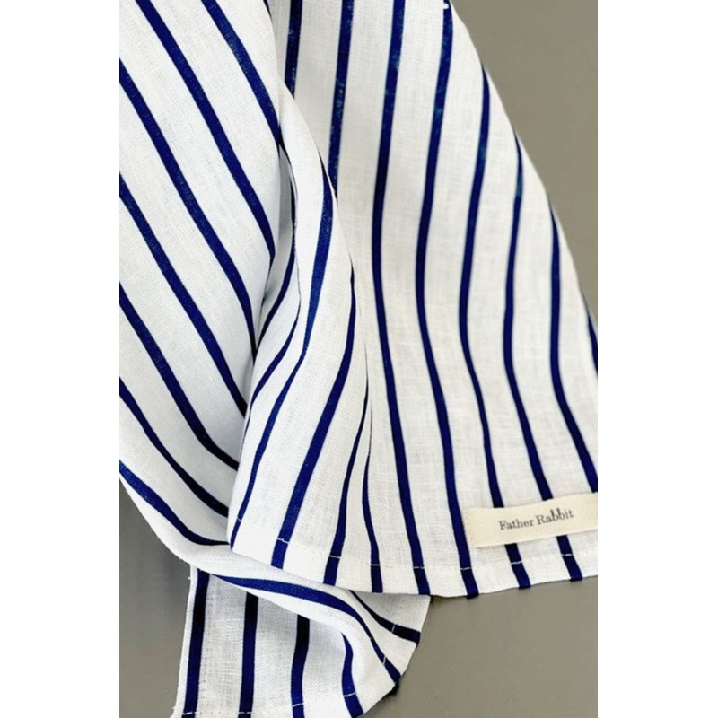 French Nautical Navy Stripe 50x70cm Tea Towel