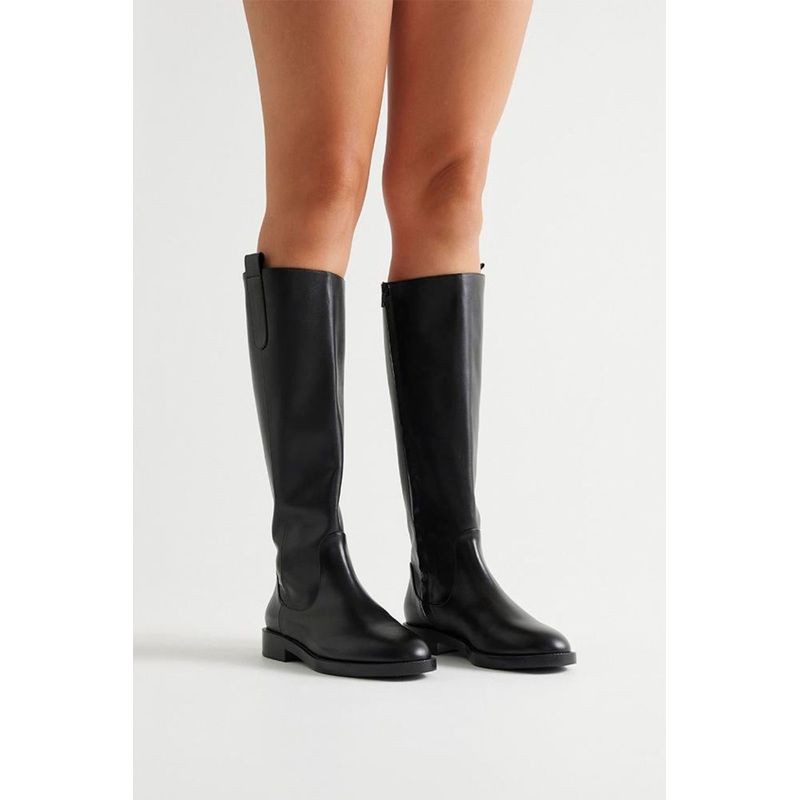 Huntley Black Low Heel Tall Boot