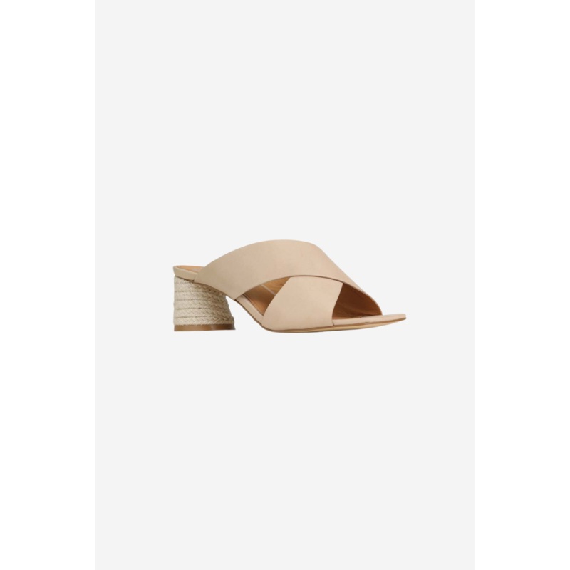 Petora Nude Cross Leather Mule