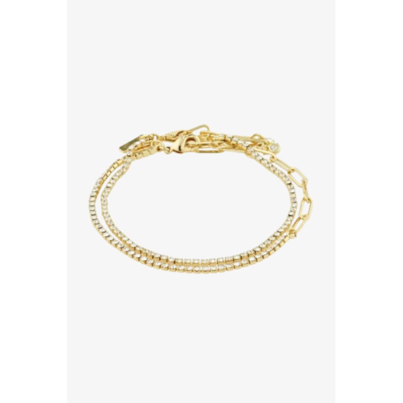 Rowan Crystal EOL Gold Plated 2 in 1 Bracelet