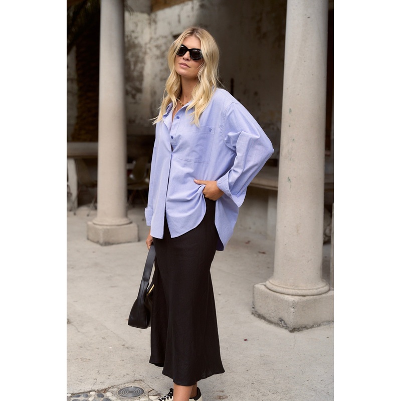 Signature Blue Oxford Oversized Shirt