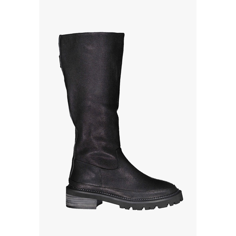 Taylor Hi Zip Up Black Leather Boot