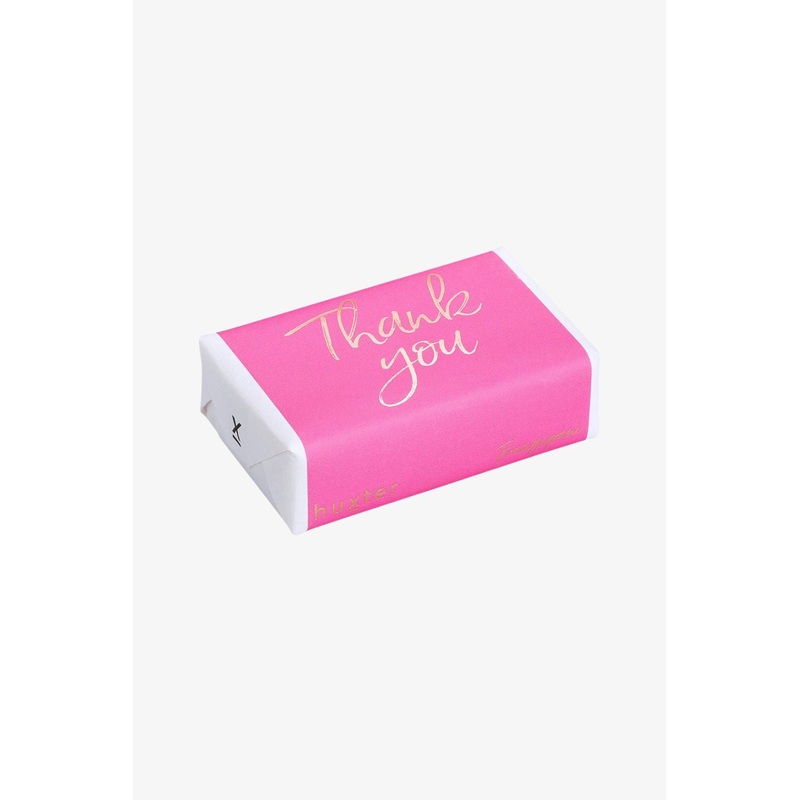 Thank You Hot Pink Rose Gold Script Soap