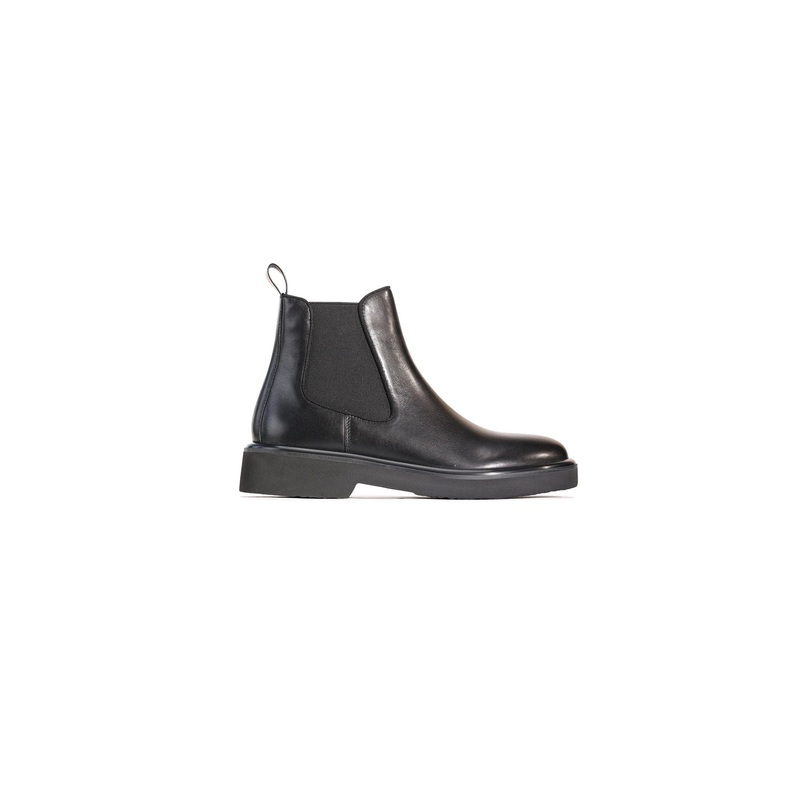 Thea Black Chelsea Elastic Ankle Boot