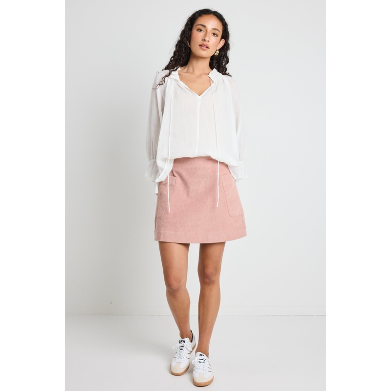 Valid Blush Cord Mini Skirt