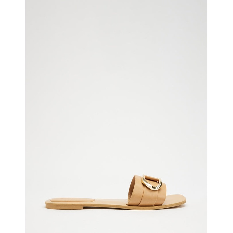 Zoia Desert Gold Buckle Slide