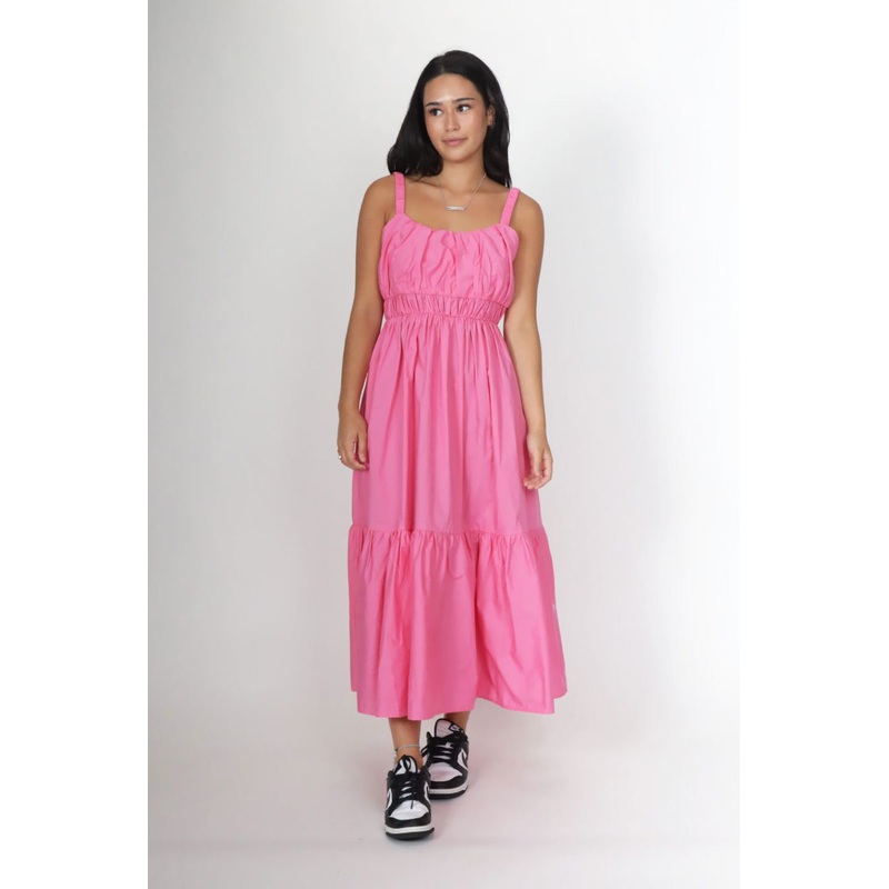 Belle Lolly Pink Tiered Maxi Dress